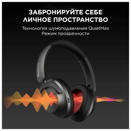 Наушники накладные беспроводные 1MORE SonoFlow, чёрные